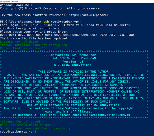 Software License Key for OGDASH & PowerTune Digital Software